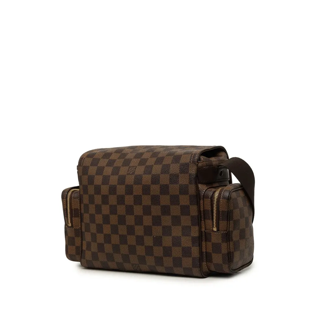 Louis Vuitton Damier Ebene Melville Reporter Brown Canvas Good - Back View