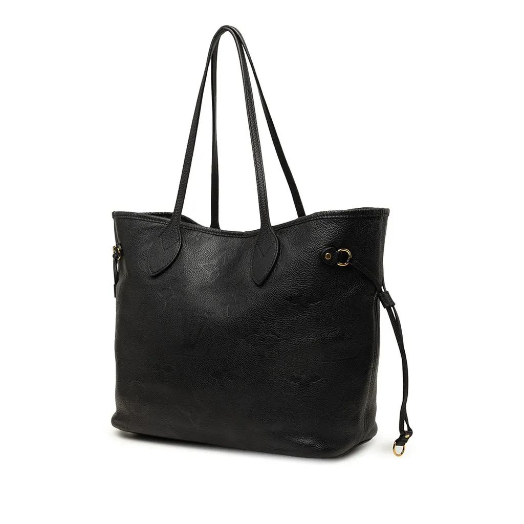 Louis Vuitton Monogram Giant Empreinte Neverfull MM Black Leather Good - Back View