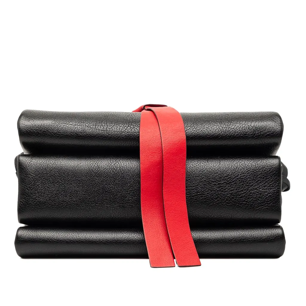 Valentino Small Colorblock Calfskin Vring Shoulder Bag Red Leather Very good - Inside View