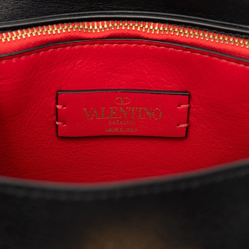 Valentino Small Colorblock Calfskin Vring Shoulder Bag Red Leather Very good - Box View