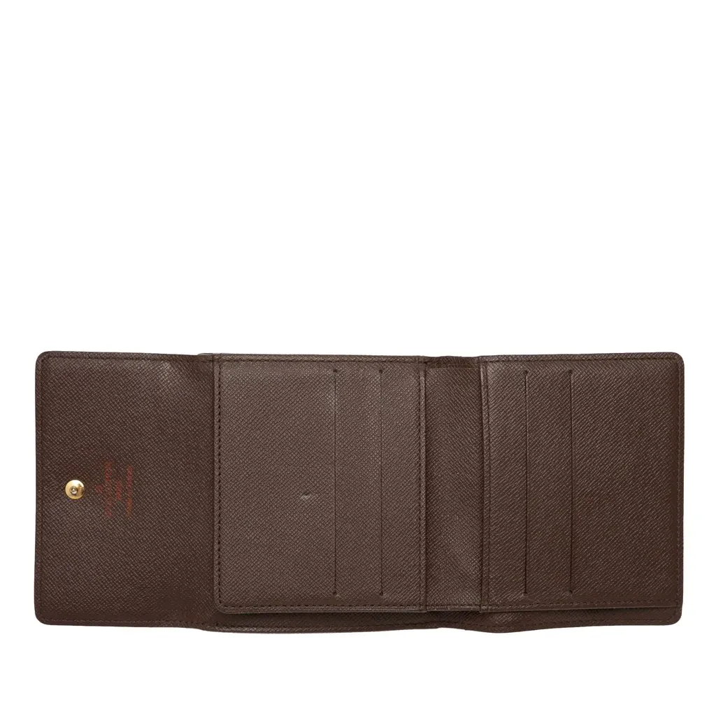 Louis Vuitton Damier Ebene Portefeuille Elise Wallet Brown Very good - Model View