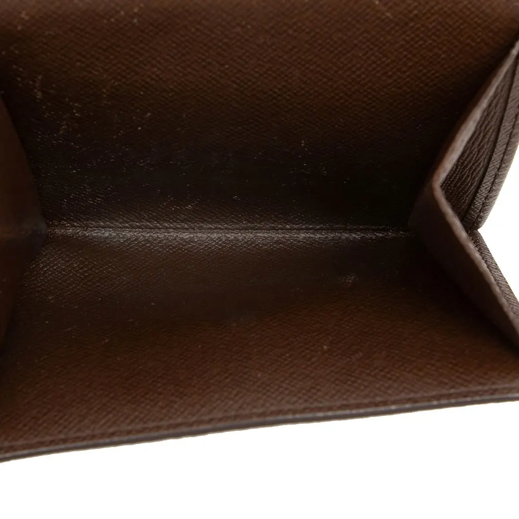 Louis Vuitton Damier Ebene Portefeuille Elise Wallet Brown Very good - Box View
