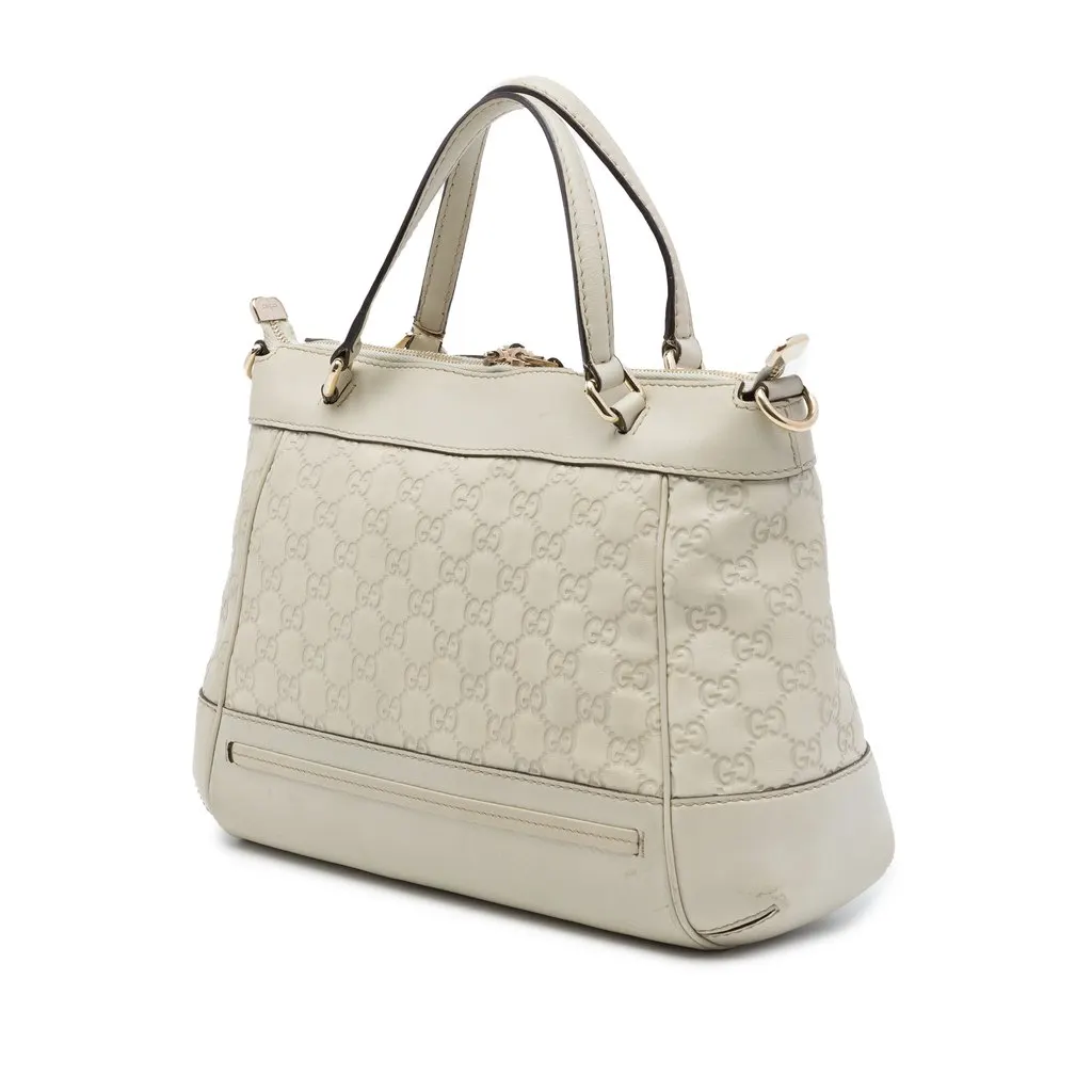 Gucci Guccissima Mayfair Satchel Brown Leather Very good - Back View