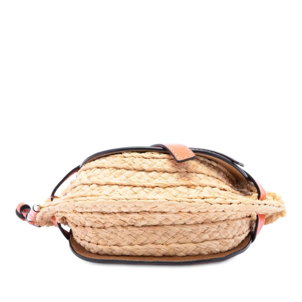 Loewe Mini Raffia Gate Crossbody Beige Very good - Inside View
