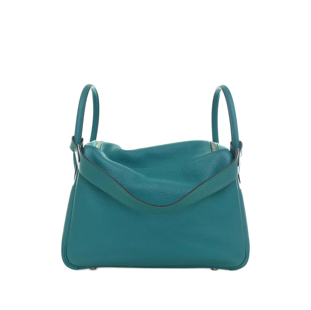 Hermès Clemence Lindy 30 Blue Leather Very good - Back View