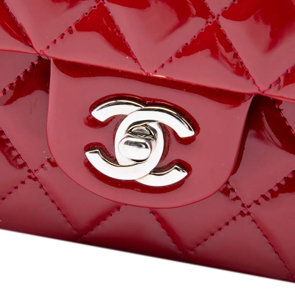 Chanel Medium Classic Patent Double Flap Red Leather Very good - Box View