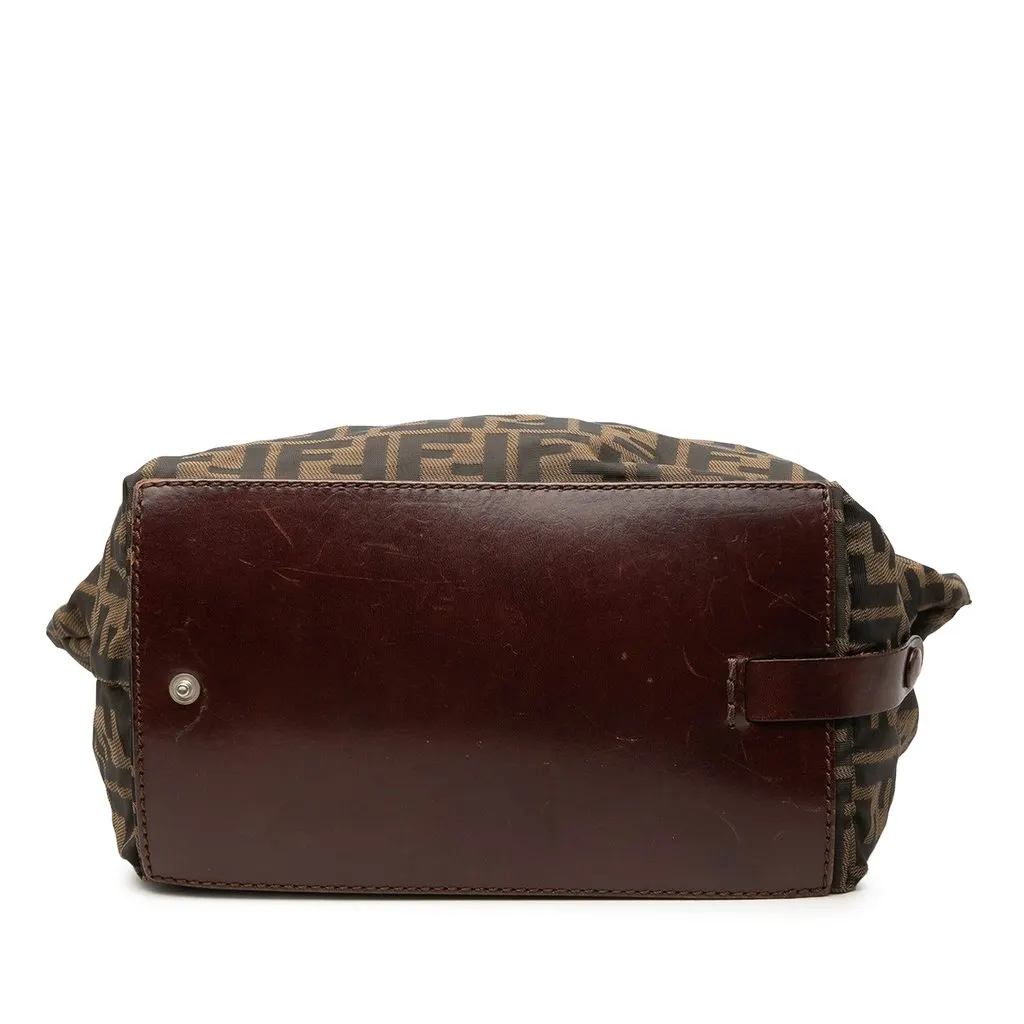 Fendi Zucca Canvas Handbag Brown Canvas Good - Inside View