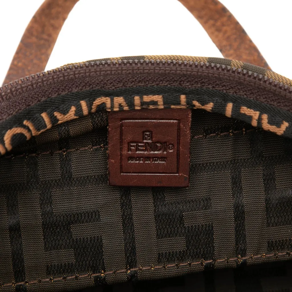 Fendi Zucca Canvas Handbag Brown Canvas Good - Box View