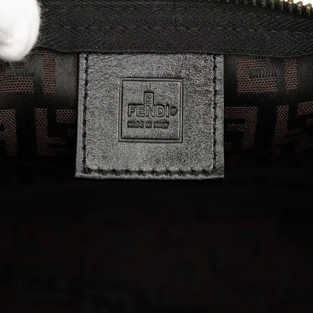 Fendi Zucchino Canvas Handbag Brown Canvas Good - Box View