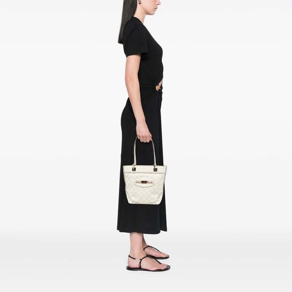 Gucci Mini Guccissima Punch Tote White Leather Very good - Box View