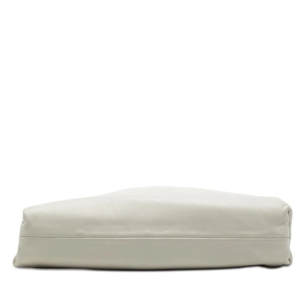 Bottega Veneta Lambskin The Mini Pouch Crossbody White Leather Very good - Inside View