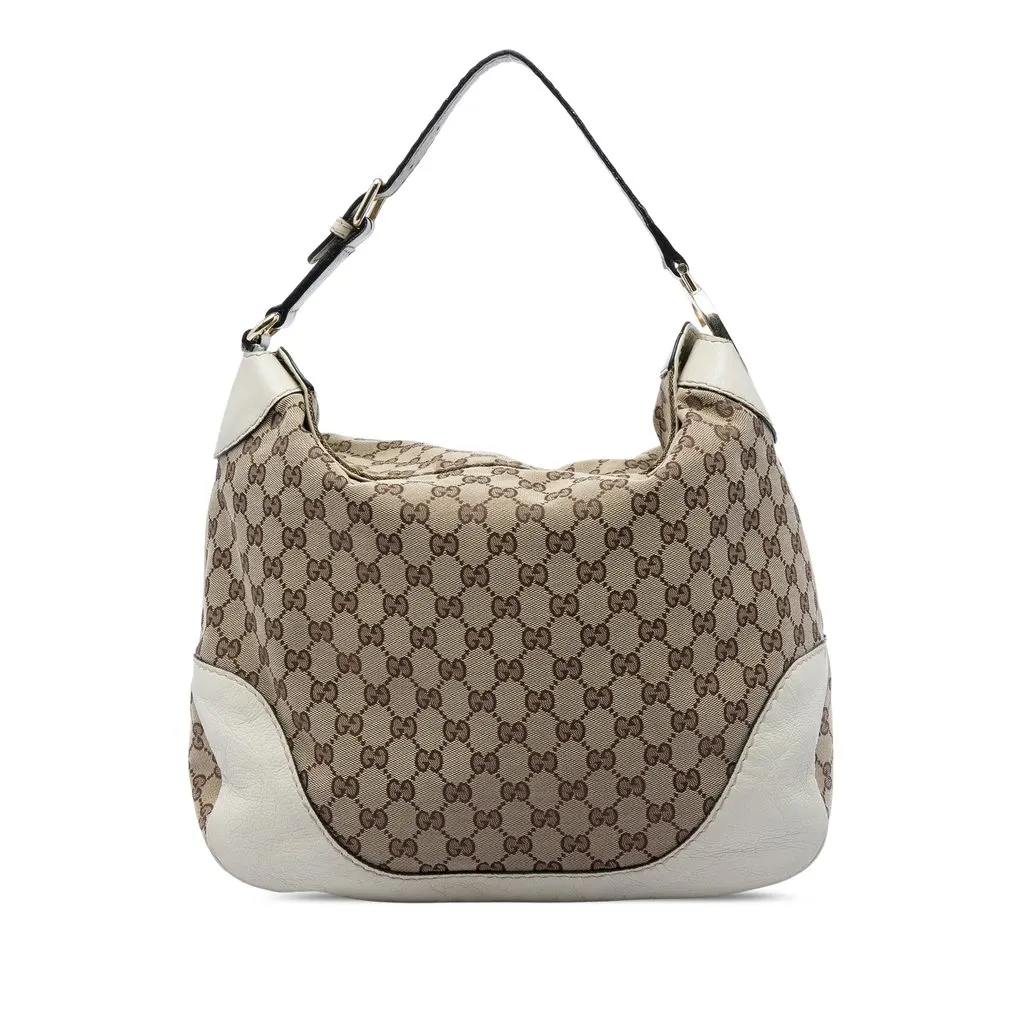 Gucci GG Canvas Charlotte Hobo Beige Good - Front View
