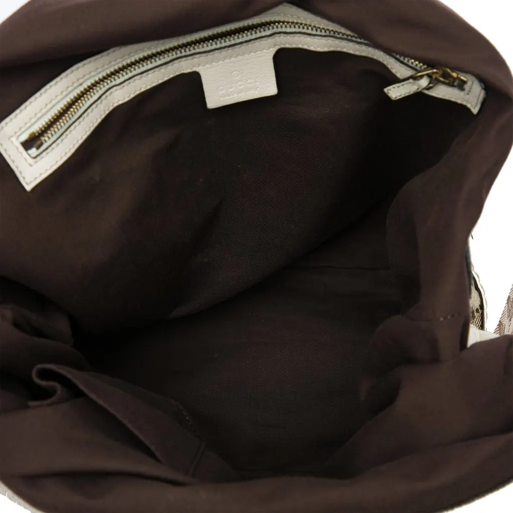 Gucci GG Canvas Charlotte Hobo Beige Good - Model View