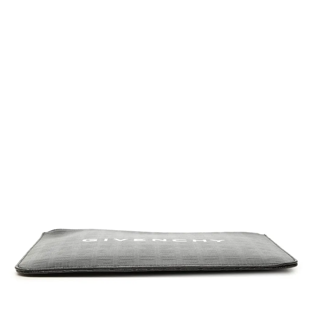 Givenchy 4G Embossed Coated Canvas Flat Pouch Black Canvas Very good - Inside View