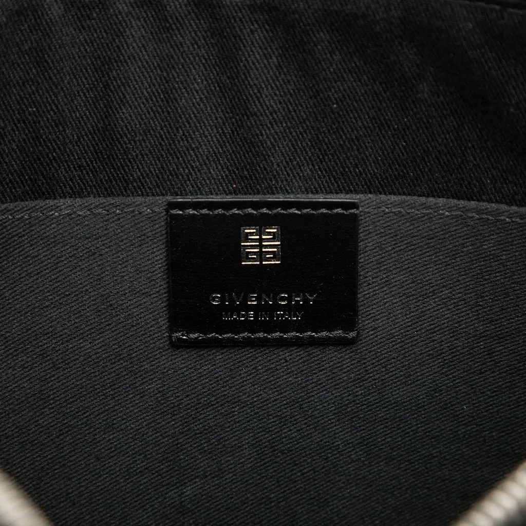 Givenchy 4G Embossed Coated Canvas Flat Pouch Black Canvas Very good - Box View