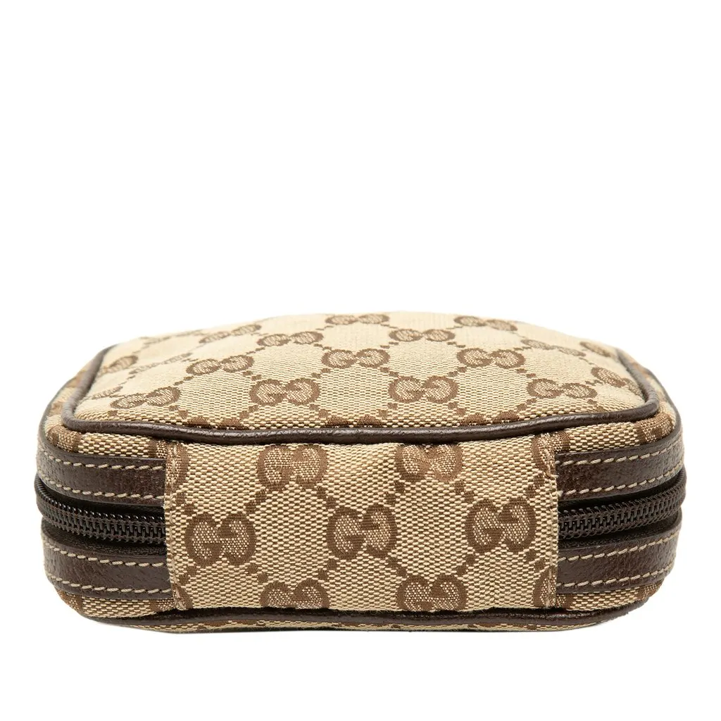 Gucci GG Canvas Cosmetic Pouch Beige Canvas Good - Inside View