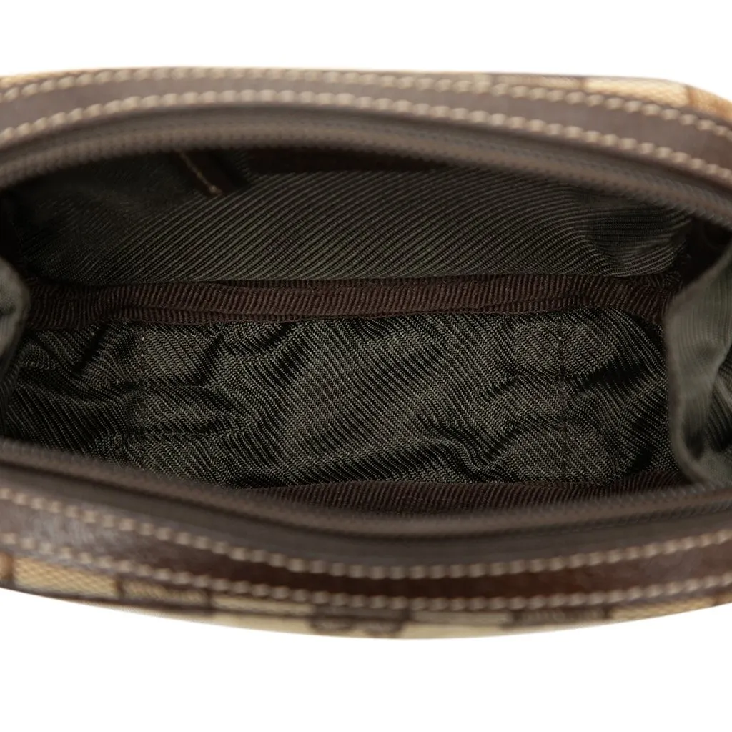 Gucci GG Canvas Cosmetic Pouch Beige Canvas Good - Model View