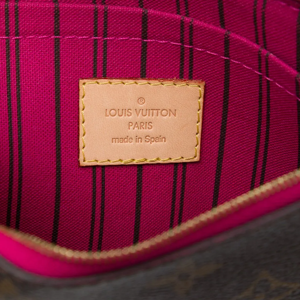Louis Vuitton Monogram Neverfull MM Pouch Brown Canvas Good - Box View