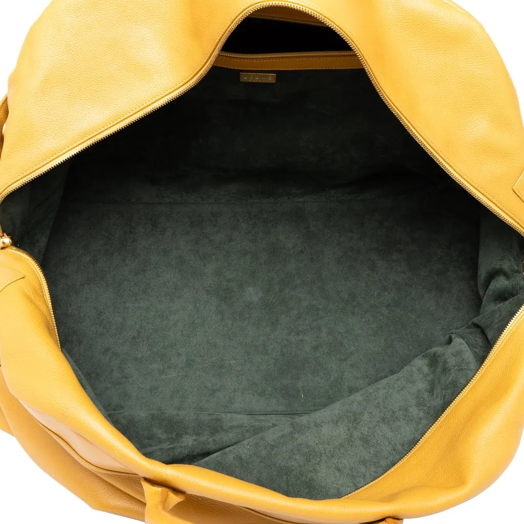 Loewe Leather Logo Travel Bag Yellow Leather Good - Model View