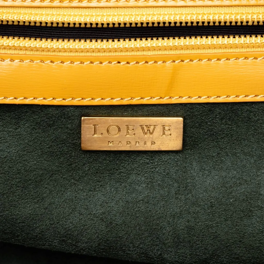 Loewe Leather Logo Travel Bag Yellow Leather Good - Box View