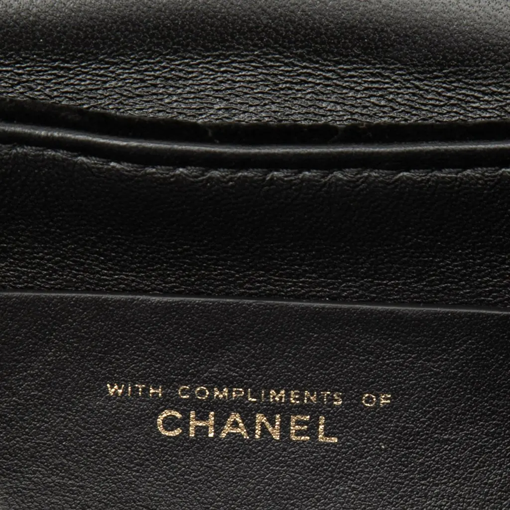 Chanel Mini Quilted Velvet Top Handle Flap Black Very good - Box View