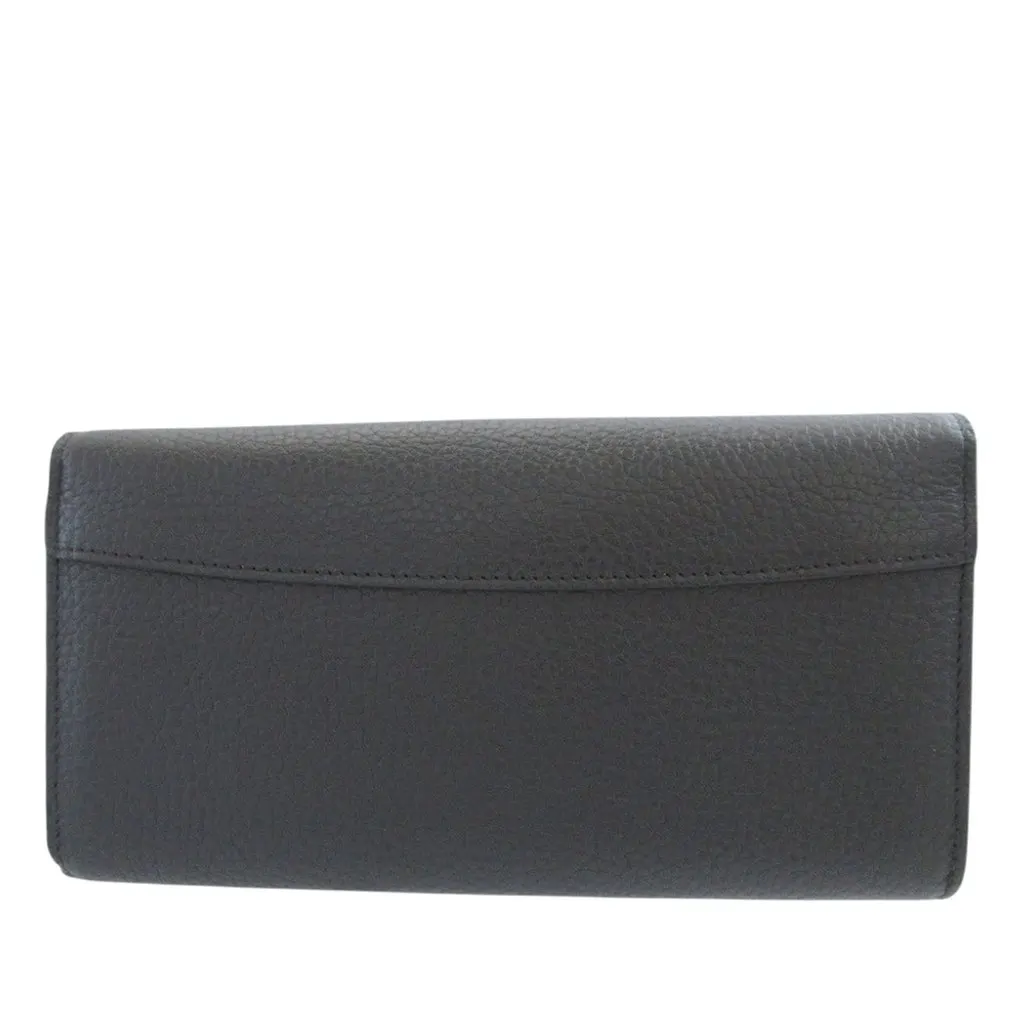 Louis Vuitton Taurillon Capucines Flower Long Wallet Black Leather Very good - Back View