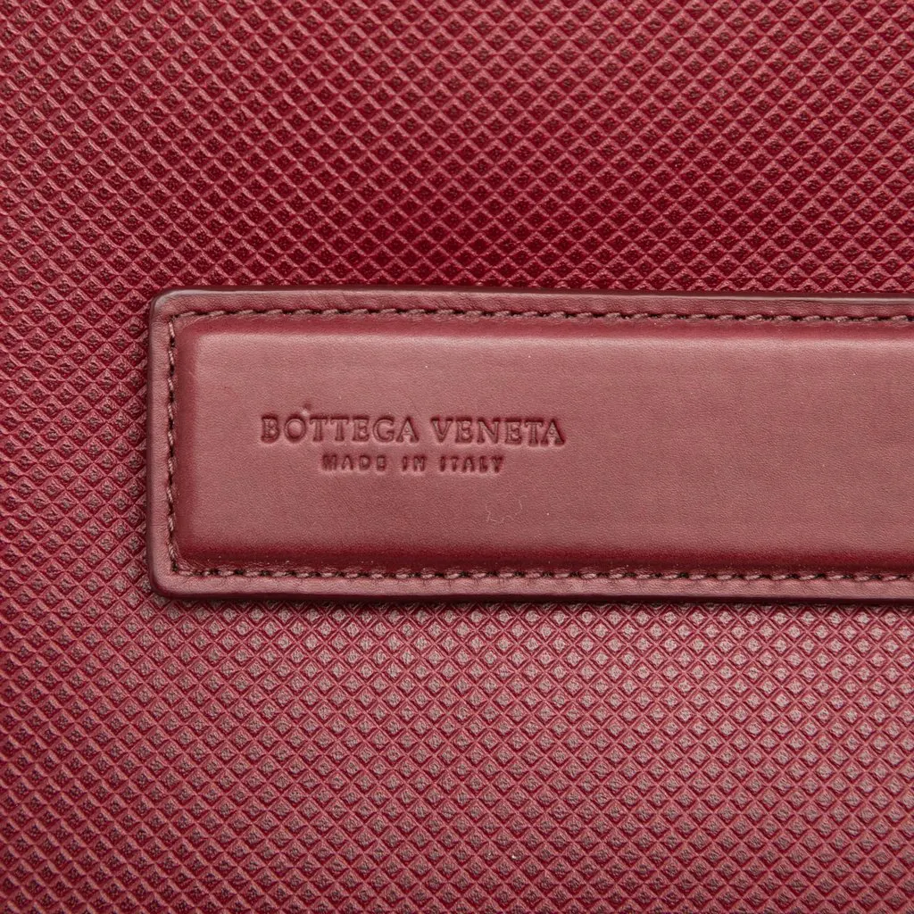 Bottega Veneta Textured Calfskin Marco Polo Clutch Red Leather Very good - Box View