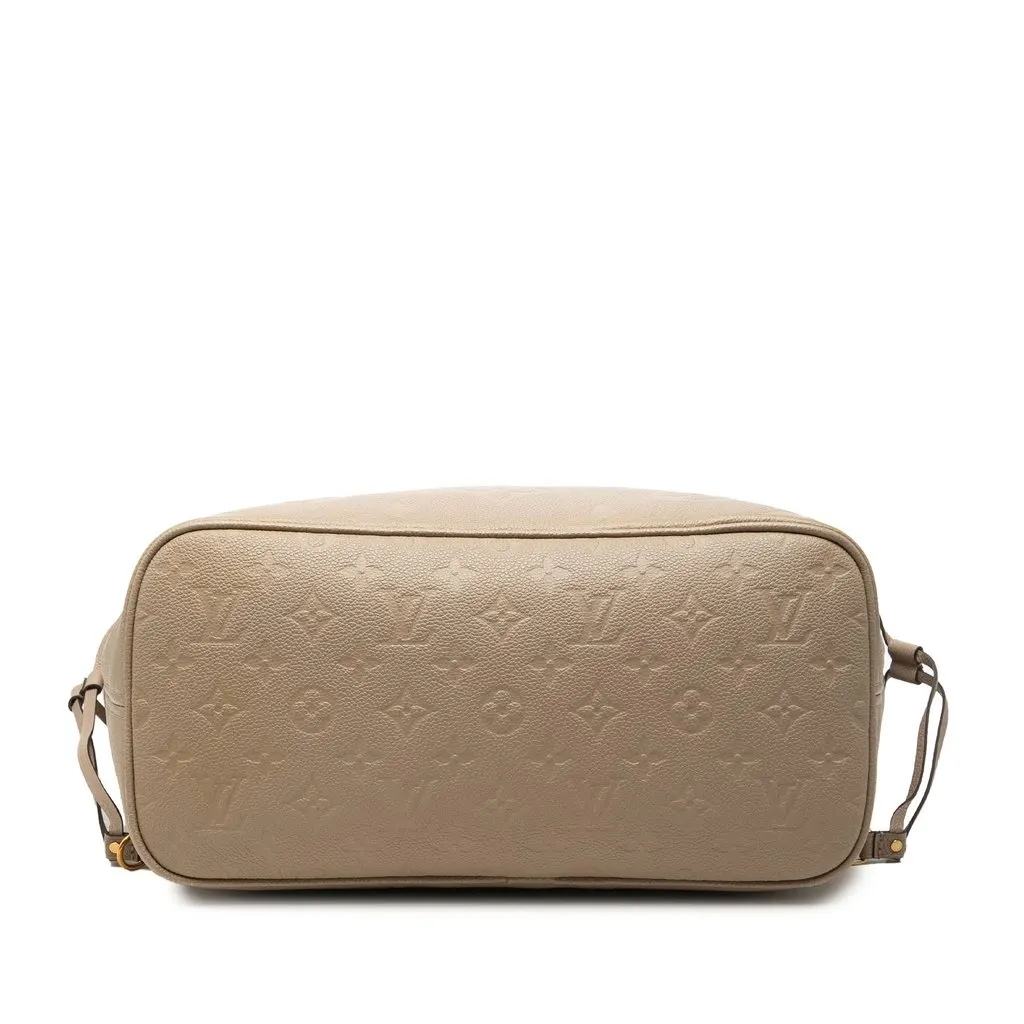 Louis Vuitton Monogram Giant Empreinte Neverfull MM Beige Leather Very good - Inside View