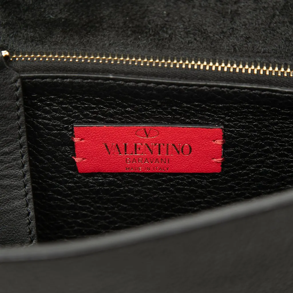 Valentino Small Grained Calfskin Rockstud Crossbody Black Leather Very good - Box View