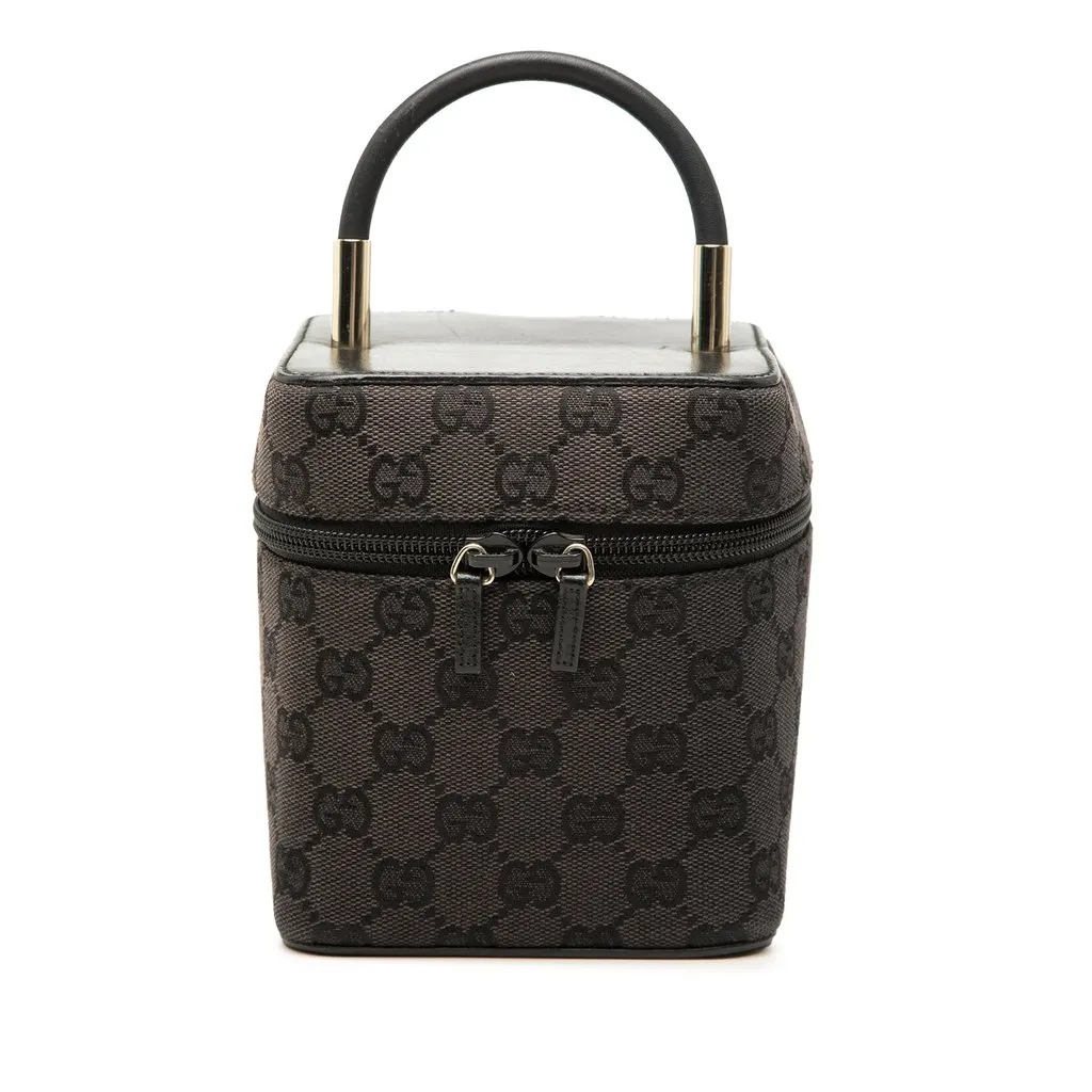 Gucci GG Canvas Vanity Bag Brown Very good - Front View