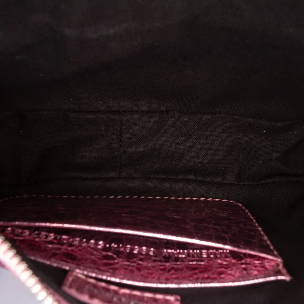 Balenciaga Mini Metallic Lambskin Motocross Le Cagole Pink Leather Very good - Model View