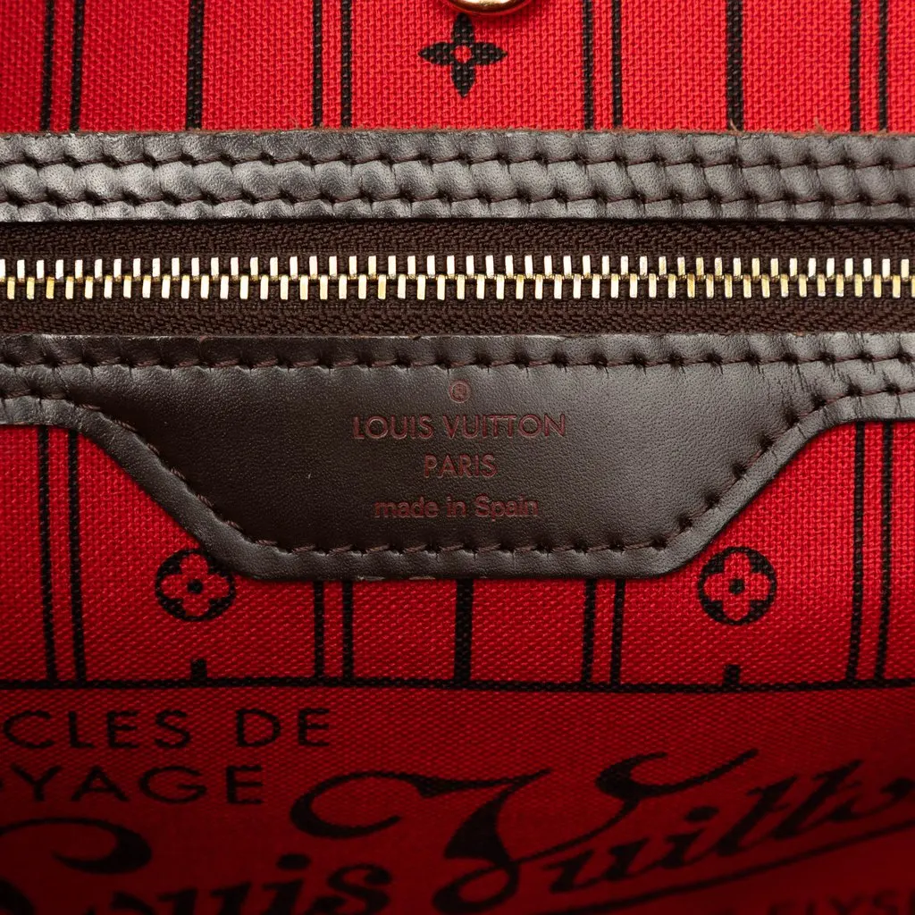 Louis Vuitton Damier Ebene Neverfull MM Brown Very good - Box View