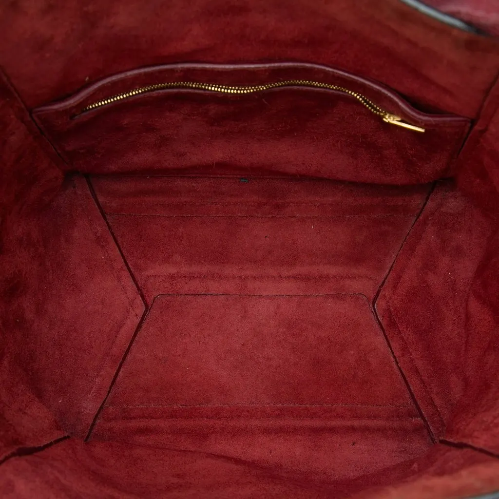 Celine Medium Leather Seau Sangle Bucket Bag Red Leather Very good - Model View