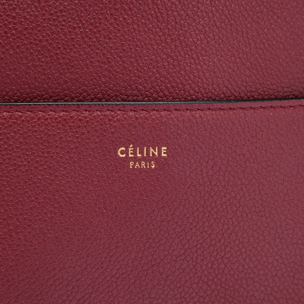 Celine Medium Leather Seau Sangle Bucket Bag Red Leather Very good - Box View