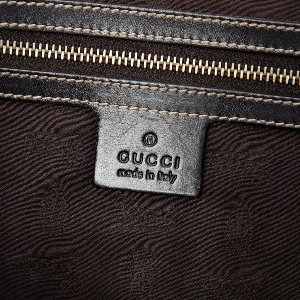 Gucci GG Canvas Horsebit Web Crossbody Beige Leather Very good - Box View