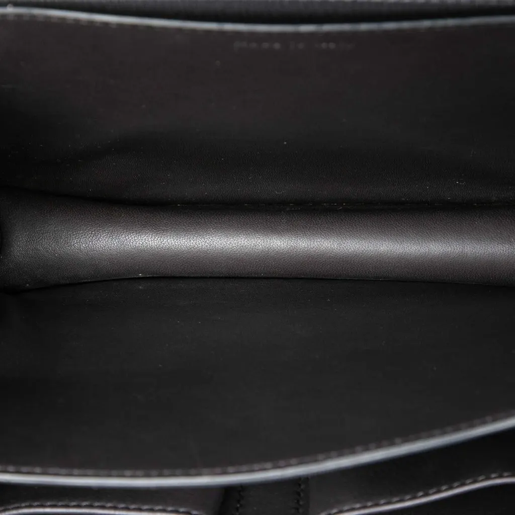 Celine Medium Liege Calfskin Classic Box Black Leather Very good - Model View