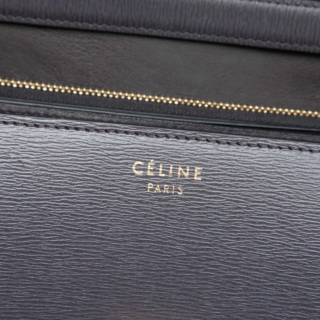 Celine Medium Liege Calfskin Classic Box Black Leather Very good - Box View