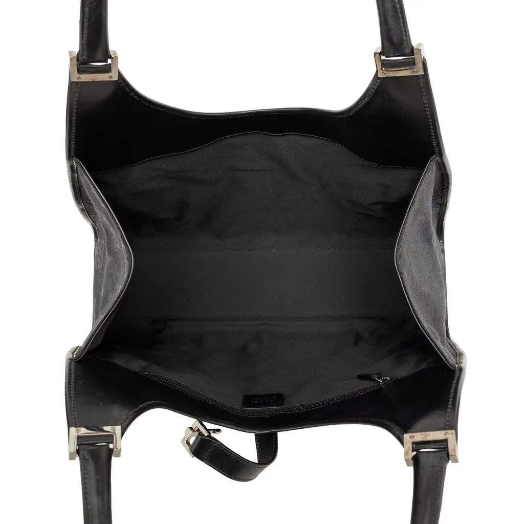 Gucci GG Canvas Jackie Bardot Shoulder Bag Black Very good - Model View