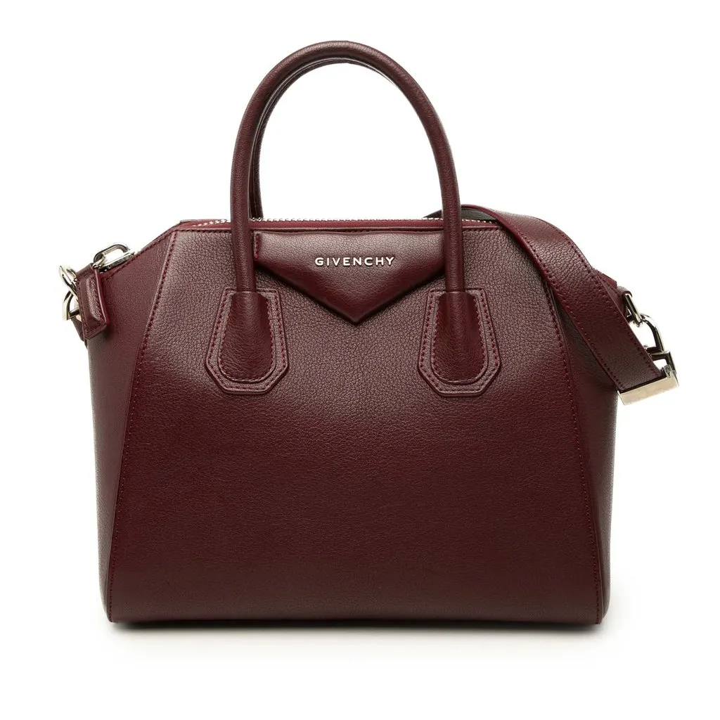 Givenchy Small Sugar Goatskin Antigona Satchel Red Leather Very good - Front View