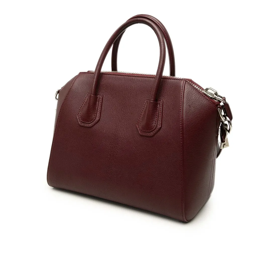 Givenchy Small Sugar Goatskin Antigona Satchel Red Leather Very good - Back View