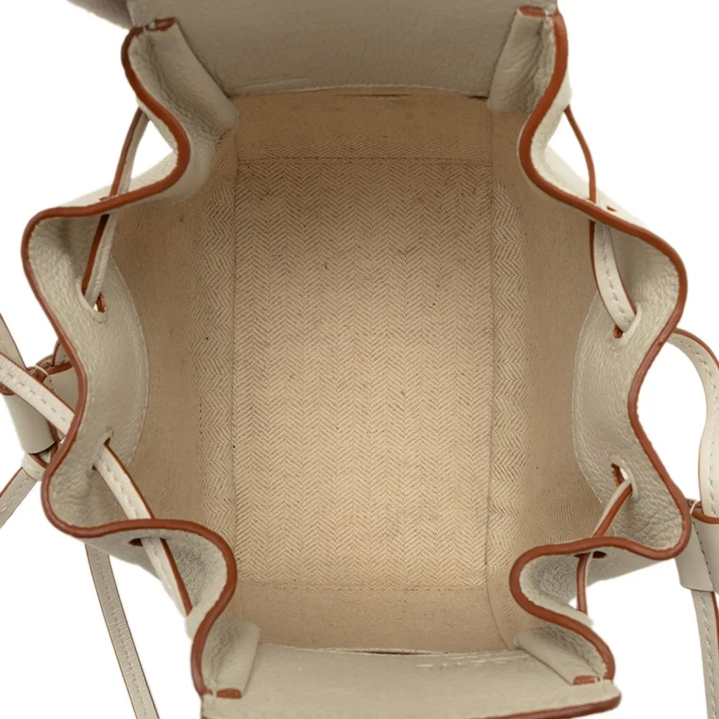 LOEWE Mini Grained Calfskin Hammock Bag White Leather Very good - Model View