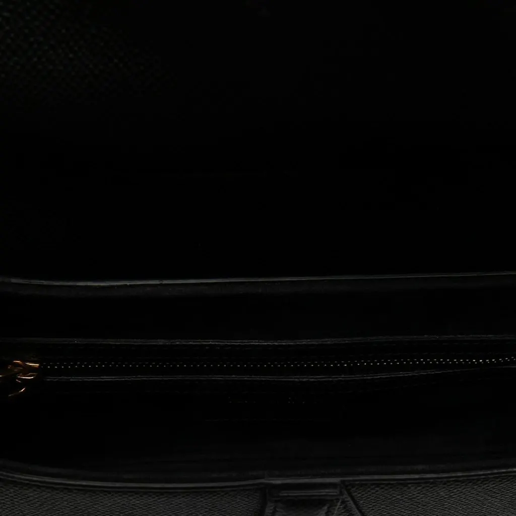 Dior Grained Calfskin Saddle Bag Black Leather Very good - Model View