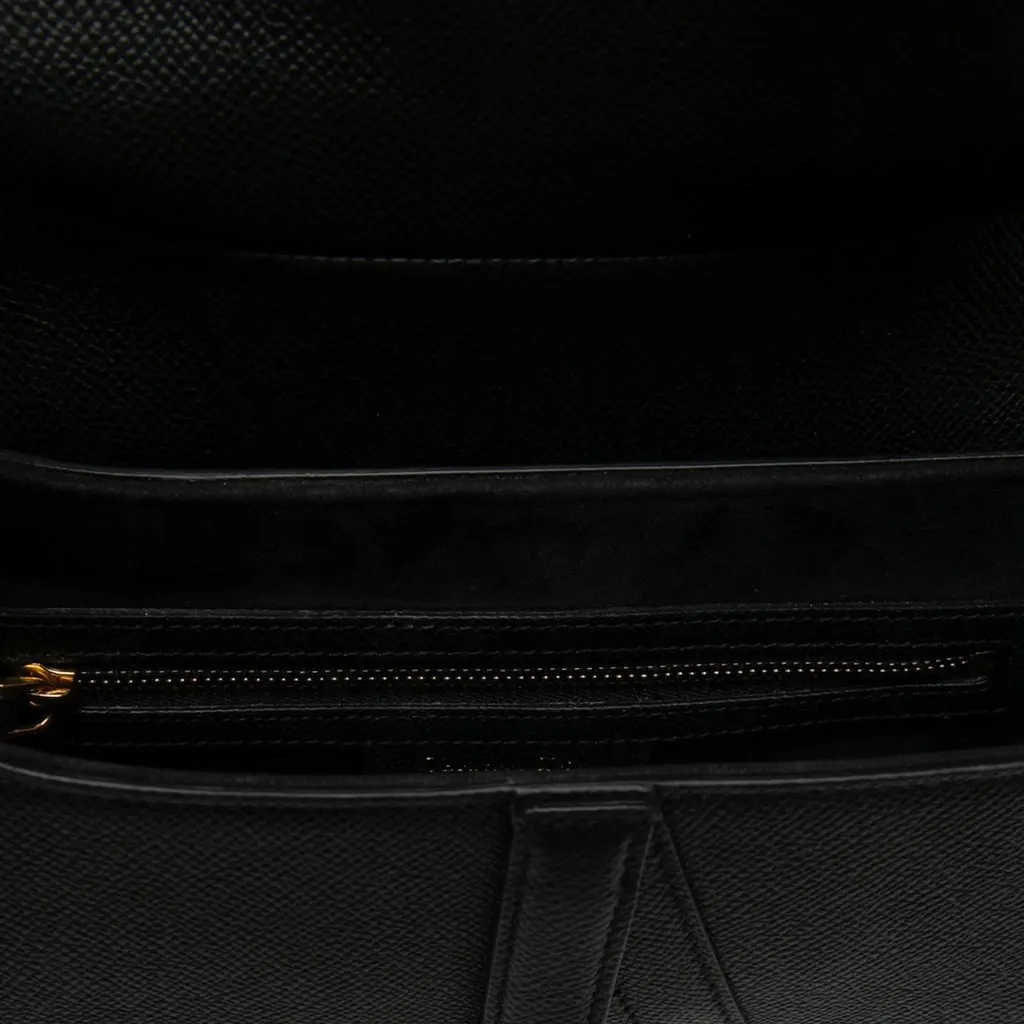 Dior Grained Calfskin Saddle Bag Black Leather Very good - Box View