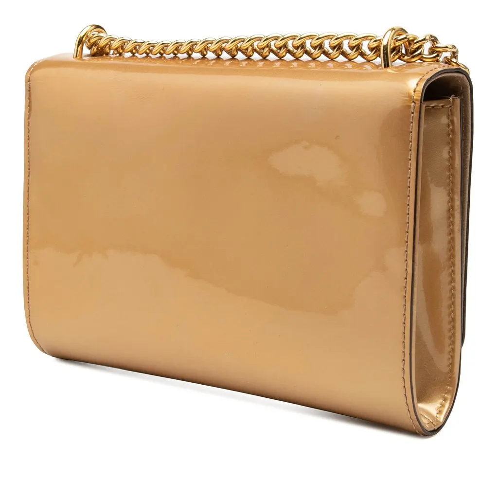Louis Vuitton Vernis Louise Sliding Chain MM Gold Leather Very good - Back View