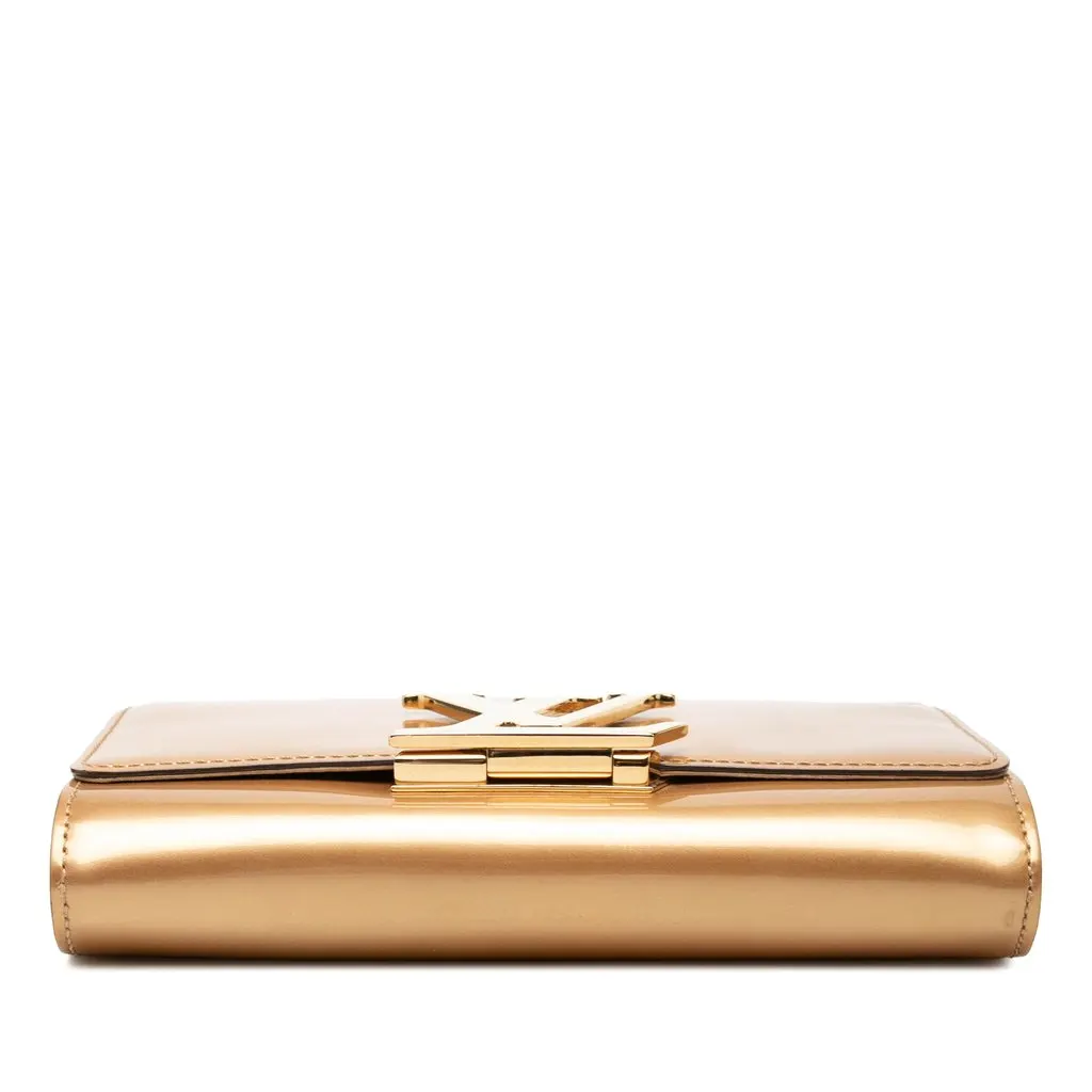 Louis Vuitton Vernis Louise Sliding Chain MM Gold Leather Very good - Inside View