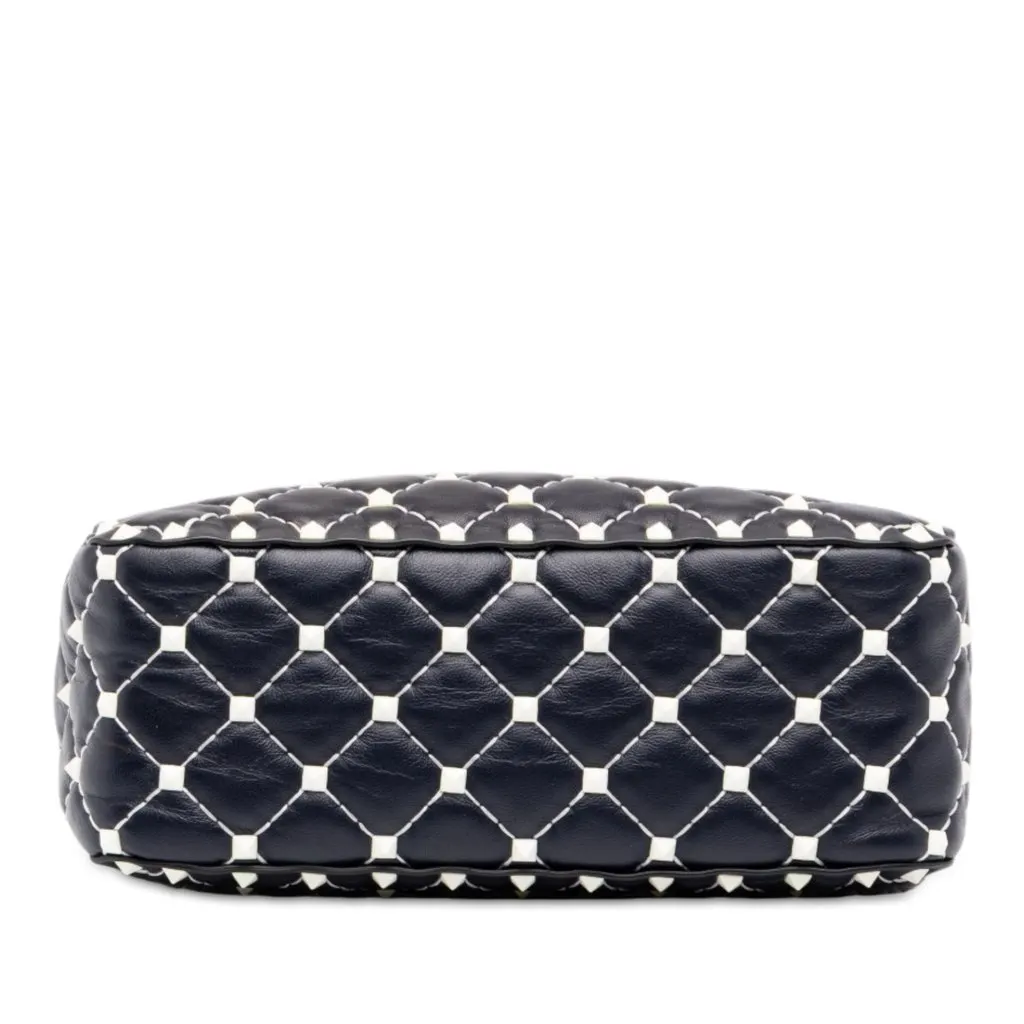 Valentino Lambskin Free Rockstud Spike Camera Bag Blue Leather Very good - Inside View