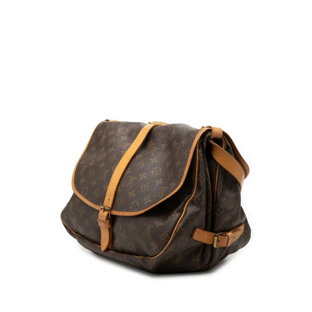 Louis Vuitton Monogram Saumur 35 Brown Good - Back View