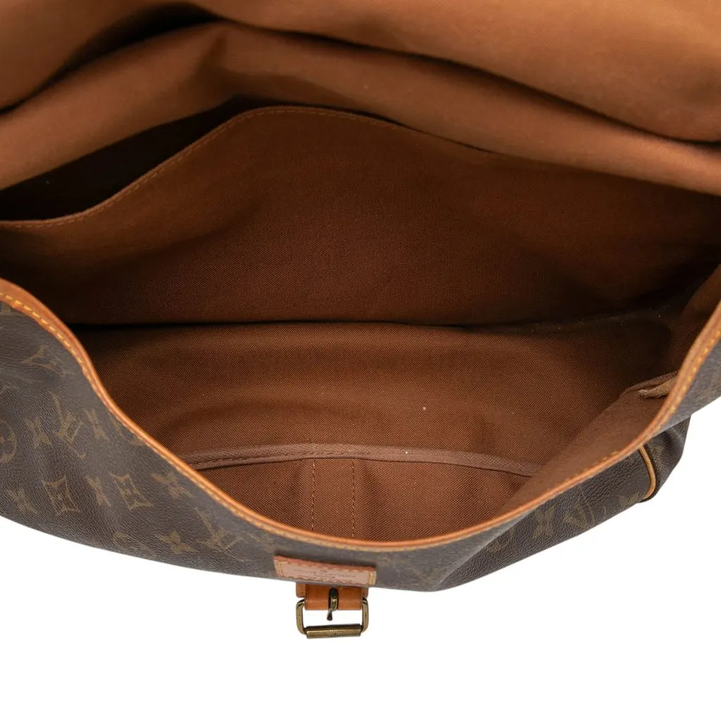 Louis Vuitton Monogram Saumur 35 Brown Good - Model View