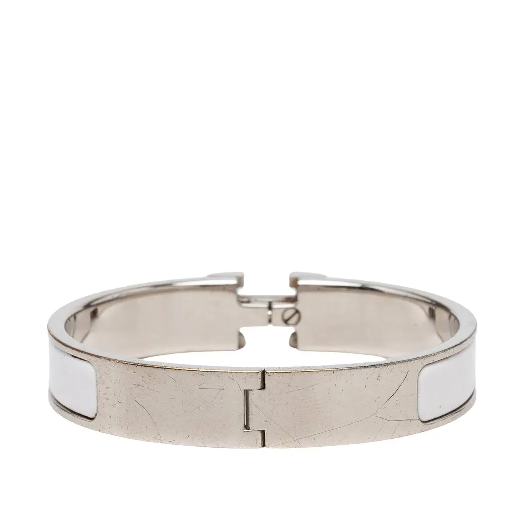 Hermès Narrow Enamel Clic Clac H Bracelet PM Beige Very good - Inside View