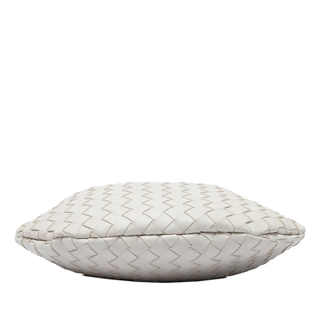 Bottega Veneta Lambskin Intrecciato Sardine White Leather Very good - Inside View